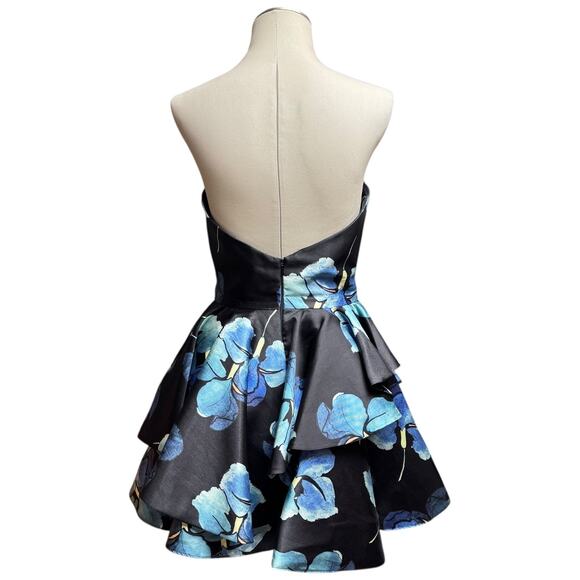 Rachel Allan Prom Strapless Mini Dress Black Blue 10 - Picture 5 of 5